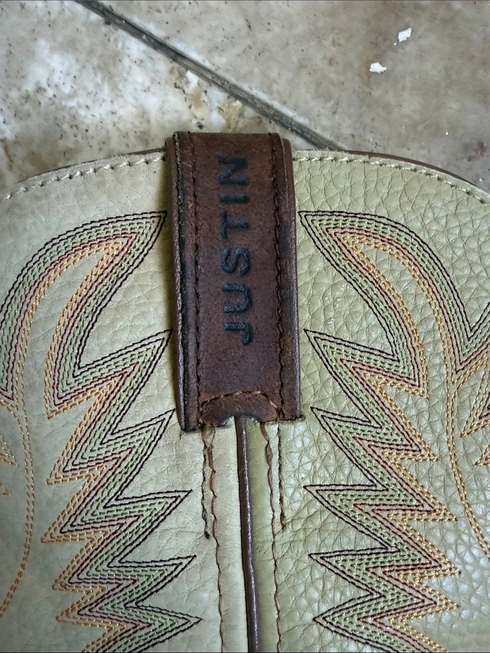 JUSTIN men’s superintendent steel toe work boot size 10 preowned very good cond